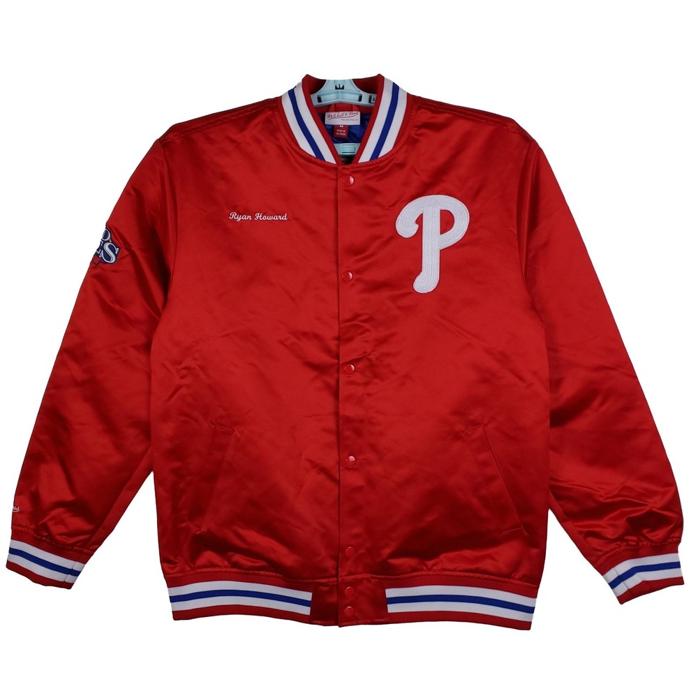 Ryan Howard Philadelphia Phillies Mitchell & Ness MLB Large Varsity Jacket New
